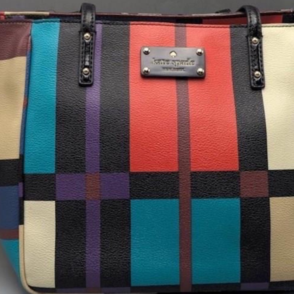Kate Spade New York Perry Street Plaid Michelle EUC -- Rare - Picture 2 of 7